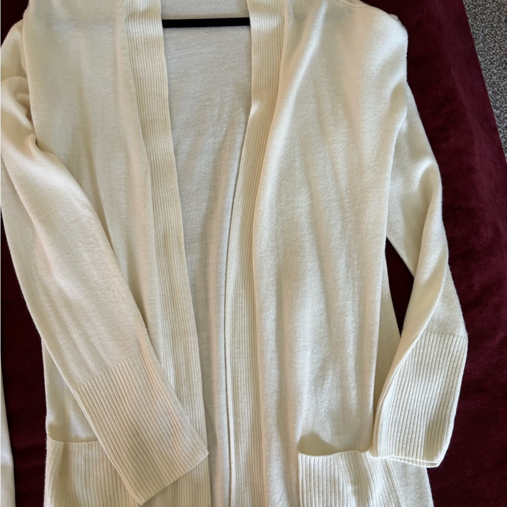 Full length sweater on cream color